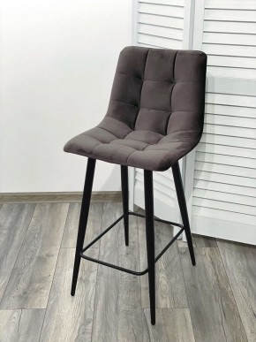 Полубарный стул CHILLI-QB графит #14, велюр / черный каркас (H=66cm) М-City в Кургане - kurgan.ok-mebel.com | фото 2