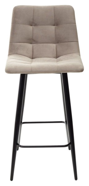 Полубарный стул CHILLI-QB латте #25, велюр / черный каркас (H=66cm) М-City в Кургане - kurgan.ok-mebel.com | фото