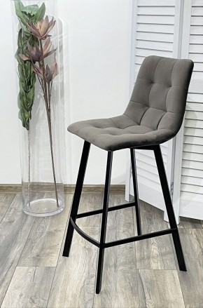 Полубарный стул CHILLI-QB SQUARE графит #14, велюр / черный каркас (H=66cm) М-City в Кургане - kurgan.ok-mebel.com | фото 2