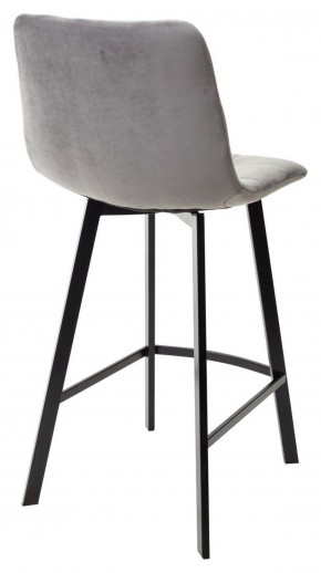 Полубарный стул CHILLI-QB SQUARE светло-серый #26, велюр / черный каркас (H=66cm) М-City в Кургане - kurgan.ok-mebel.com | фото 4