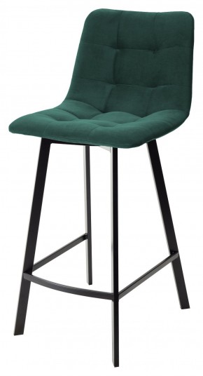 Полубарный стул CHILLI-QB SQUARE зеленый #19, велюр / черный каркас (H=66cm) М-City в Кургане - kurgan.ok-mebel.com | фото