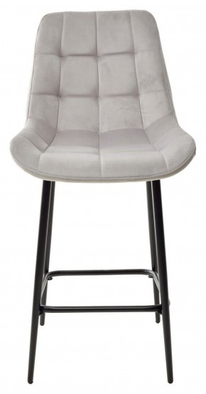 Полубарный стул ХОФМАН, цвет H-09 Светло-серый, велюр / черный каркас H=63cm М-City в Кургане - kurgan.ok-mebel.com | фото 5