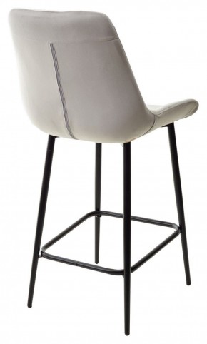 Полубарный стул ХОФМАН, цвет H-09 Светло-серый, велюр / черный каркас H=63cm М-City в Кургане - kurgan.ok-mebel.com | фото 6