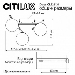 Потолочная люстра Citilux Dorsy CL223131 в Кургане - kurgan.ok-mebel.com | фото 11