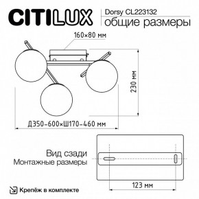 Потолочная люстра Citilux Dorsy CL223132 в Кургане - kurgan.ok-mebel.com | фото 12