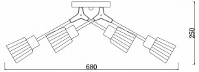 Потолочная люстра Escada Felicia 1137/6P в Кургане - kurgan.ok-mebel.com | фото 3