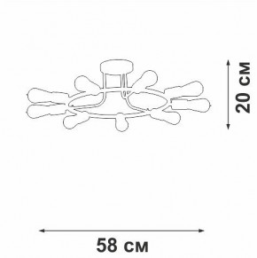 Потолочная люстра Vitaluce V3797 V3797-1/9PL в Кургане - kurgan.ok-mebel.com | фото 2