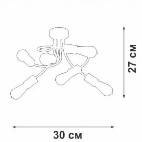 Потолочная люстра Vitaluce V3928 V3928-1/6PL в Кургане - kurgan.ok-mebel.com | фото 4