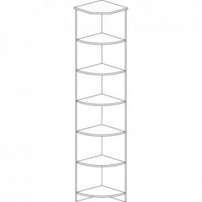 Шкаф угловой открытый №618 "Инна" Денвер темный в Кургане - kurgan.ok-mebel.com | фото 2