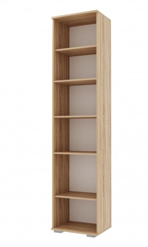 ИТАЛИЯ П-500 Пенал 1 дв. (Дуб сонома/Белый глянец) в Кургане - kurgan.ok-mebel.com | фото 2