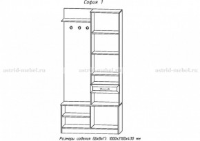 Прихожая София 1 в Кургане - kurgan.ok-mebel.com | фото 2