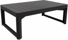 Раскладной стол Лион с регулируемой высотой столешницы (Lyon rattan table) графит (h400/650) в Кургане - kurgan.ok-mebel.com | фото 2