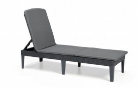 Шезлонг Джайпур с матрасом (Jaipur Sun lounger (with cushion)) графит в Кургане - kurgan.ok-mebel.com | фото