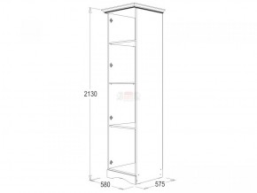 Шкаф 1-но дверный для белья Ольга 1Н в Кургане - kurgan.ok-mebel.com | фото 2