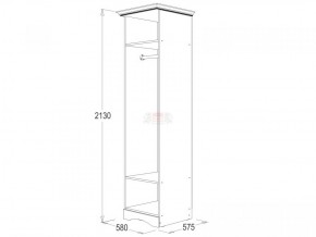 Шкаф 1-но дверный для одежды Ольга 1Н в Кургане - kurgan.ok-mebel.com | фото 2