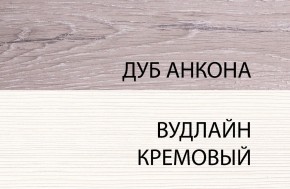 Шкаф 1D, OLIVIA, цвет вудлайн крем/дуб анкона в Кургане - kurgan.ok-mebel.com | фото 3