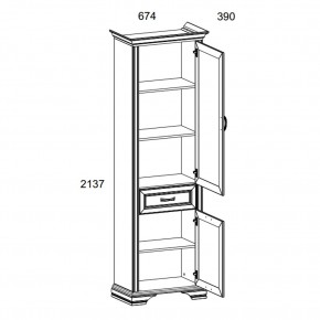 Шкаф 2D1S, MONAKO, цвет Сосна винтаж/дуб анкона в Кургане - kurgan.ok-mebel.com | фото 3