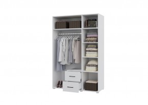 Шкаф 3-х створчатый с ящиками VICTOR (Белый-Бетон) в Кургане - kurgan.ok-mebel.com | фото 2