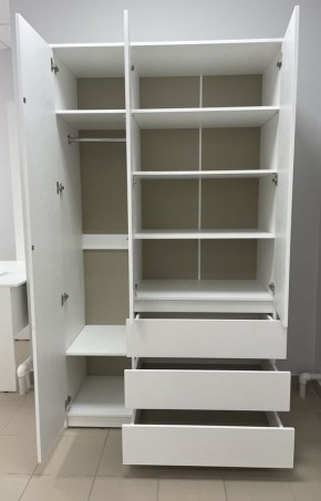 Шкаф 3-ств. с 3 ящиками "Бьянко" в Кургане - kurgan.ok-mebel.com | фото 2