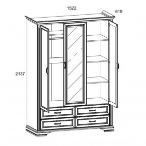 Шкаф 3D4S Z, MONAKO, цвет Сосна винтаж в Кургане - kurgan.ok-mebel.com | фото