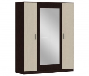 Шкаф 4х дверный с зеркалами Уют СБ-2750/1.Н (Венге/Паллада) в Кургане - kurgan.ok-mebel.com | фото