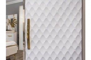 Шкаф 5-ти ств с зеркалами Lara (белый глянец) в Кургане - kurgan.ok-mebel.com | фото 3