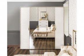 Шкаф 5-ти ств с зеркалами Lara (белый глянец) в Кургане - kurgan.ok-mebel.com | фото 4