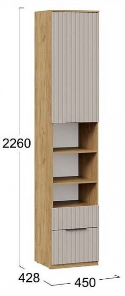 Шкаф комбинированный Хилтон Исп. 2 в Кургане - kurgan.ok-mebel.com | фото 4