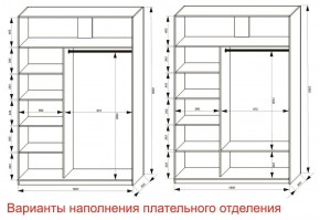 Шкаф-купе 1600 серии SOFT D8+D2+B2+PL4 (2 ящика+F обр.штанга) профиль «Графит» в Кургане - kurgan.ok-mebel.com | фото 7