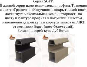 Шкаф-купе 1800 серии SOFT D1+D3+B2+PL1 (2 ящика+1штанга) профиль «Графит» в Кургане - kurgan.ok-mebel.com | фото 11