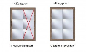 Шкаф-купе №19 Серия 3 Квадро (2000) Ясень Анкор светлый в Кургане - kurgan.ok-mebel.com | фото 3