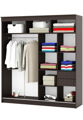 Шкаф-купе Фаворит 2.0 серия Альянс (Венге) в Кургане - kurgan.ok-mebel.com | фото 2