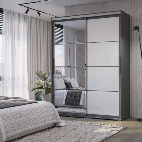 Шкаф-купе Крафт-6 1.6 м ШКК-06 (графит) в Кургане - kurgan.ok-mebel.com | фото