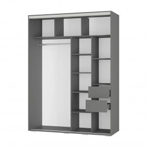 Шкаф-купе Крафт-6 1.6 м ШКК-06 (графит) в Кургане - kurgan.ok-mebel.com | фото 2