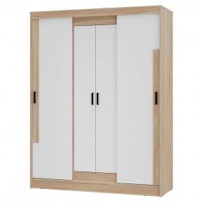 Шкаф-купе Смарт ШКК-06 (дуб сонома/белый) в Кургане - kurgan.ok-mebel.com | фото 2