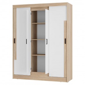 Шкаф-купе Смарт ШКК-06 (дуб сонома/белый) в Кургане - kurgan.ok-mebel.com | фото 3