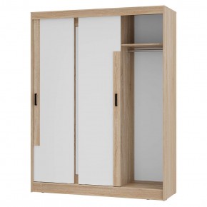 Шкаф-купе Смарт ШКК-06 (дуб сонома/белый) в Кургане - kurgan.ok-mebel.com | фото 4