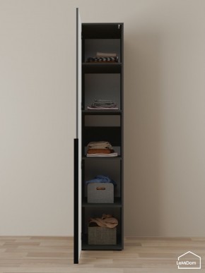 Шкаф Linnea MHR-1-2 2050х400х510 (Графит-М 11.1.25) в Кургане - kurgan.ok-mebel.com | фото 4