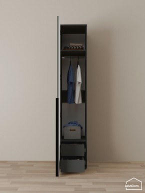 Шкаф Linnea MHR-1-3 2050х400х510 (Графит-М 11.1.25) в Кургане - kurgan.ok-mebel.com | фото 6
