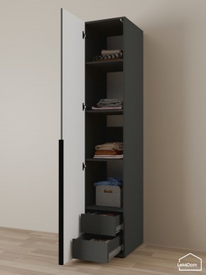 Шкаф Linnea MHR-1-4 2050х400х510 (Графит-М 11.1.25) в Кургане - kurgan.ok-mebel.com | фото 6