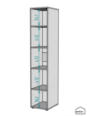 Шкаф Linnea MHR-1PO-2 2050х400х510 (Белый-М 11.1.1) в Кургане - kurgan.ok-mebel.com | фото 3