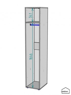 Шкаф Linnea MHR-1PO 2050х400х510 (Белый-М 11.1.1) в Кургане - kurgan.ok-mebel.com | фото 3
