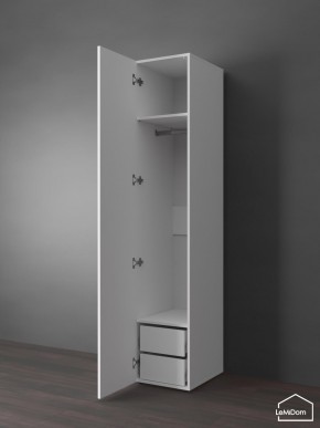 Шкаф Linnea MHR-1PO-3 2050х400х510 (Белый-М 11.1.1) в Кургане - kurgan.ok-mebel.com | фото 4