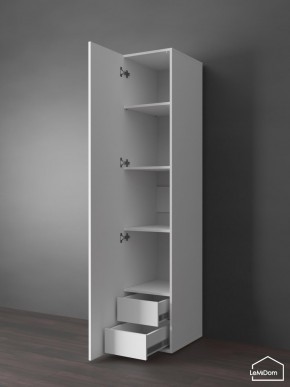 Шкаф Linnea MHR-1PO-4 2050х400х510 (Белый-М 11.1.1) в Кургане - kurgan.ok-mebel.com | фото 4