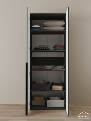 Шкаф Linnea MHR-2-2 2050х800х510 (Графит-М 11.1.25) в Кургане - kurgan.ok-mebel.com | фото 4