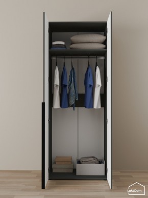 Шкаф Linnea MHR-2 2050х800х510 (Графит-М 11.1.25) в Кургане - kurgan.ok-mebel.com | фото 4
