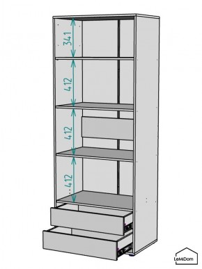 Шкаф Linnea MHR-2-4 2050х800х510 (ДВ-М 11.1.25) в Кургане - kurgan.ok-mebel.com | фото 3