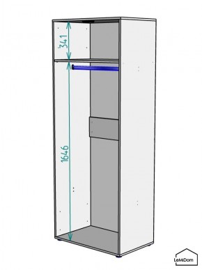 Шкаф Linnea MHR-2PO 2050х800х510 (Белый-М 11.1.2) в Кургане - kurgan.ok-mebel.com | фото 3