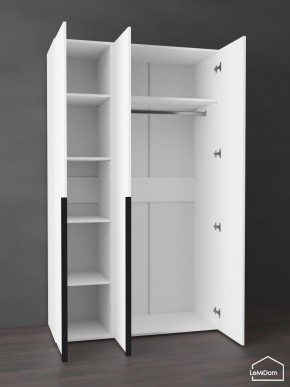 Шкаф Linnea MHR-3-1 2050х1200х510 (Белый-М 11.1.1) в Кургане - kurgan.ok-mebel.com | фото 4