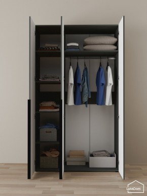 Шкаф Linnea MHR-3-1 2050х1200х510 (Графит-М 11.1.25) в Кургане - kurgan.ok-mebel.com | фото 4
